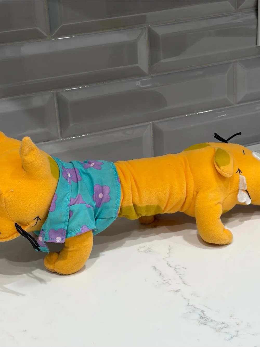 Rare Vintage CatDog Nickelodeon Viacom Plush 1999 Stretch Toy by Mattel